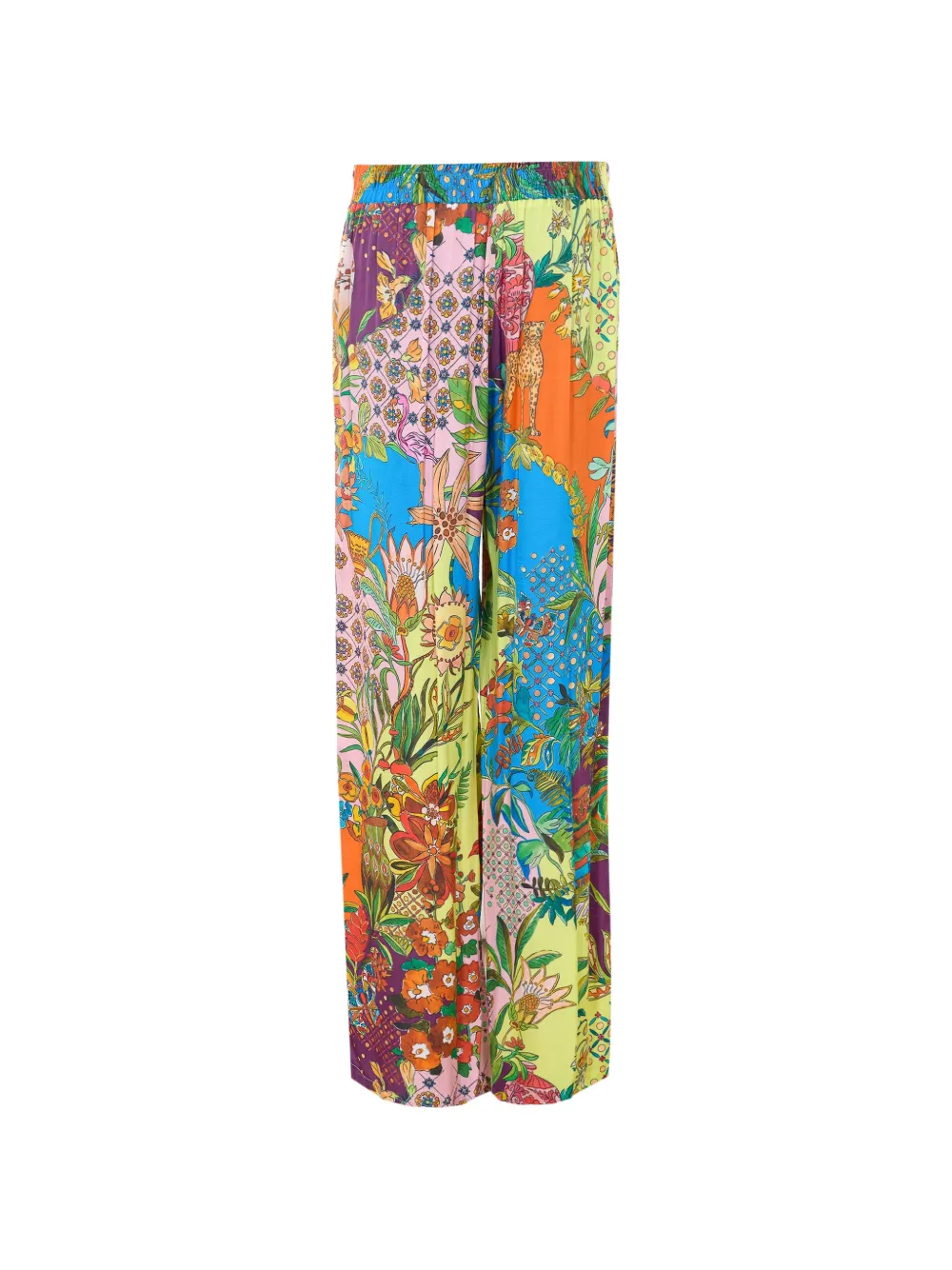 LIU JO Broek met elastische taille en print Roze