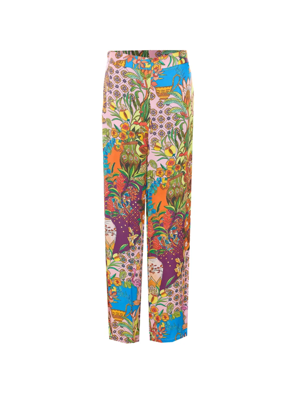 LIU JO elasticated-waist printed trousers - Rosa