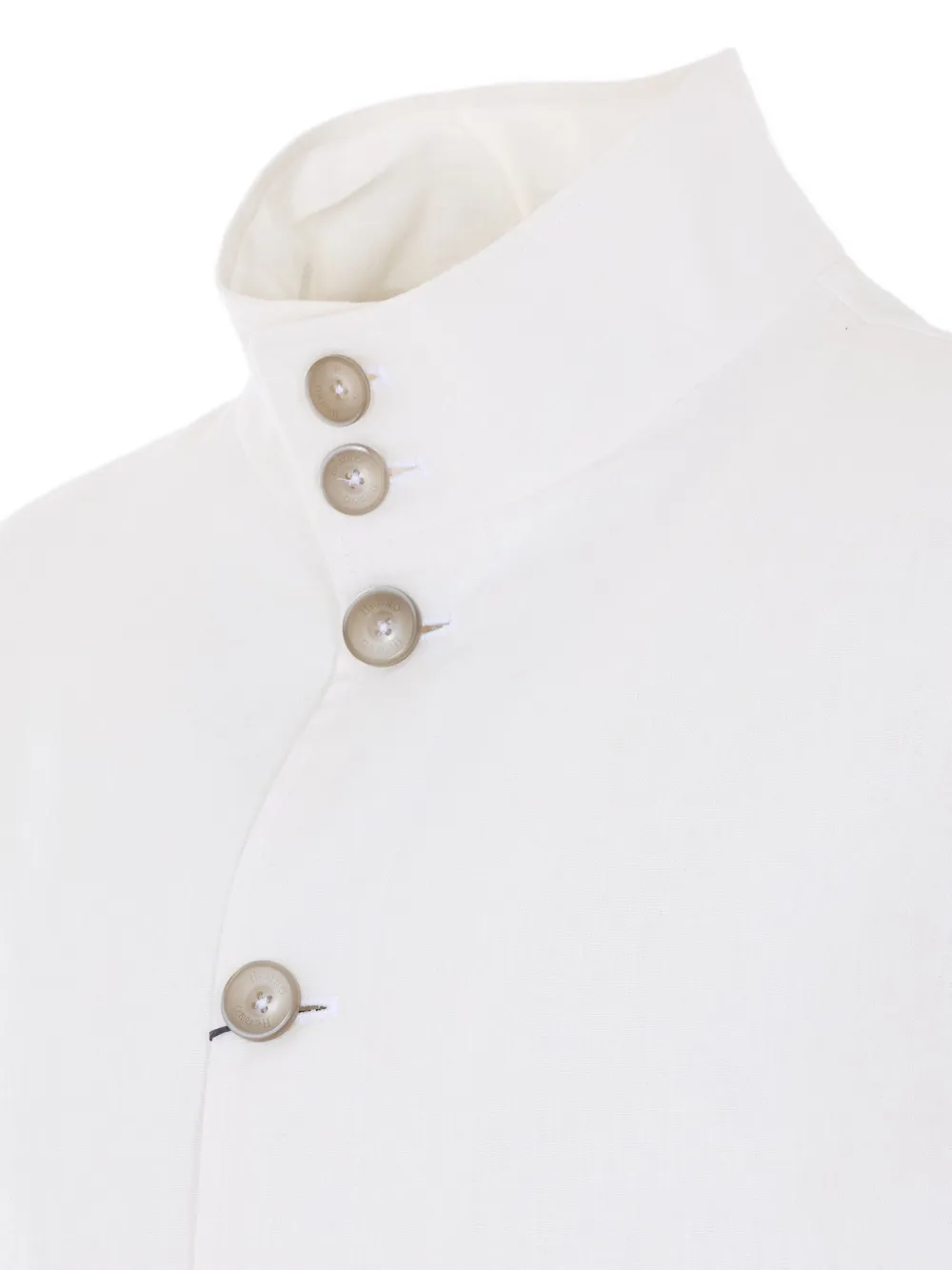  Herno Button High-neck Bomber Jacket - White 