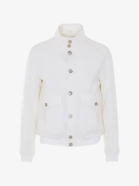 Herno button high-neck bomber jacket