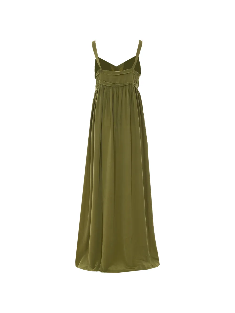 Essentiel Antwerp Flared maxi-jurk met V-hals Groen