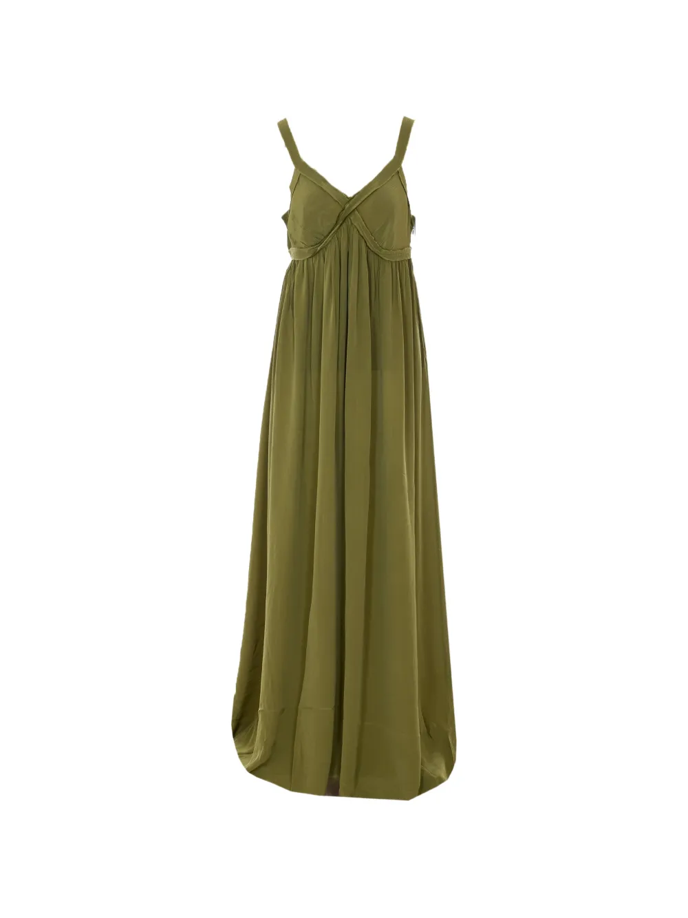 Essentiel Antwerp V-neck flared maxi dress - Verde
