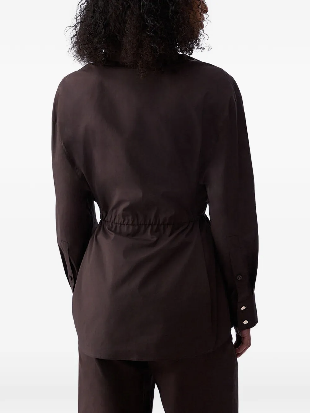 LIU JO Blouse met ceintuur en knopen Bruin