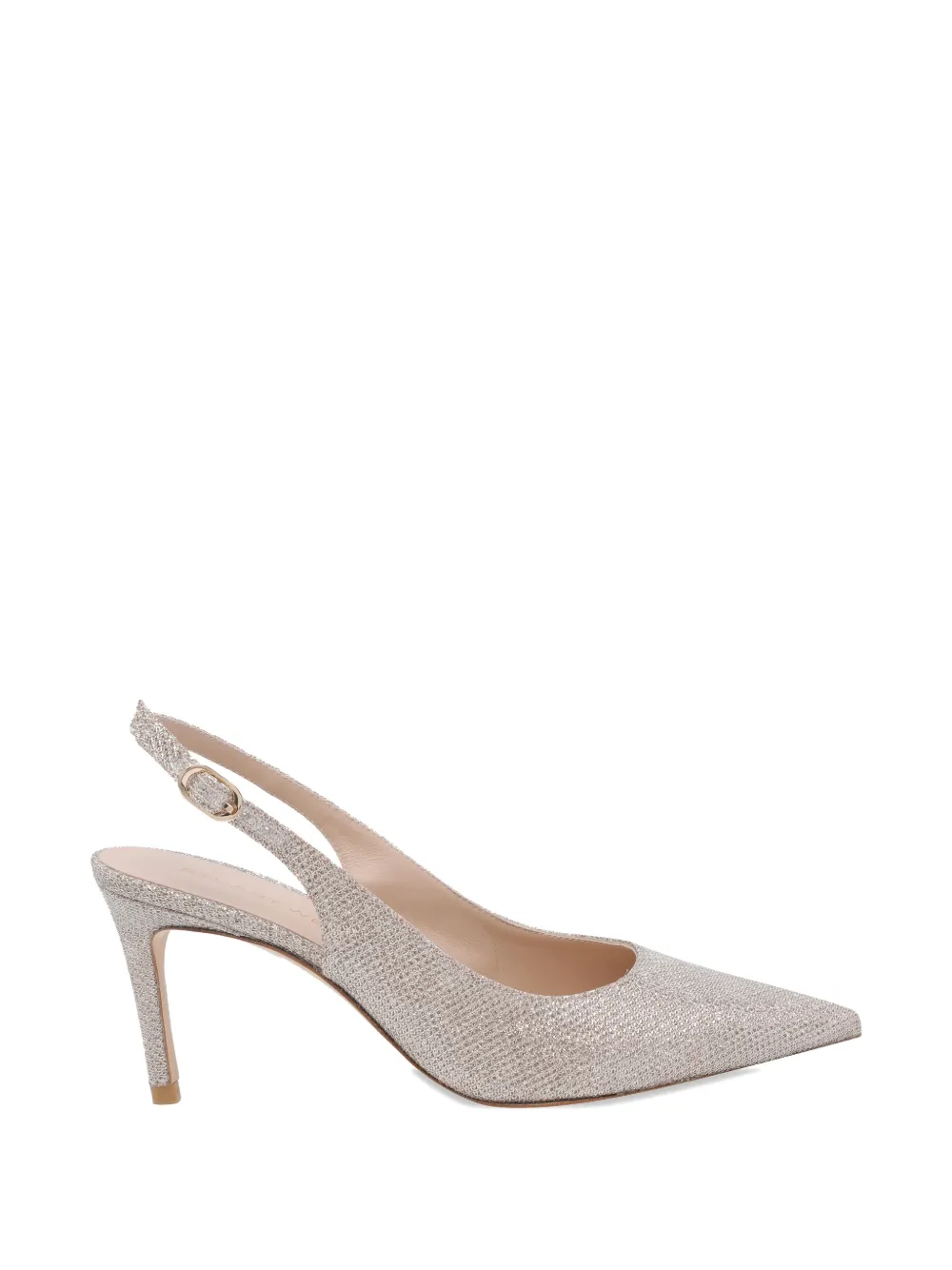 Stuart Weitzman Stuart Power slingback pointed toe pumps Zilver
