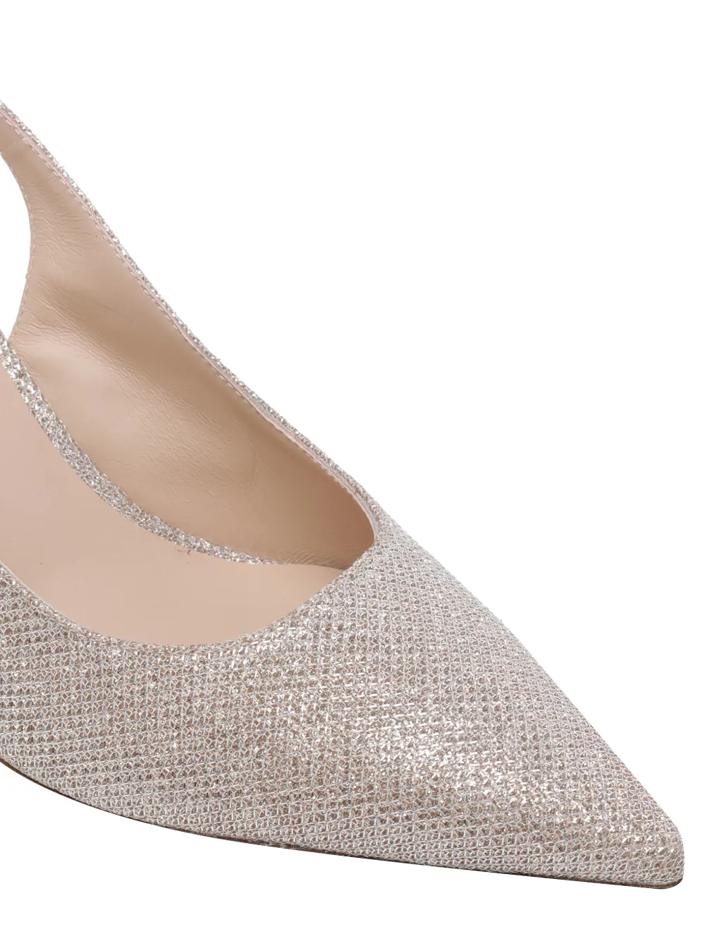 Stuart Weitzman Stuart Power slingback pointed toe pumps Zilver