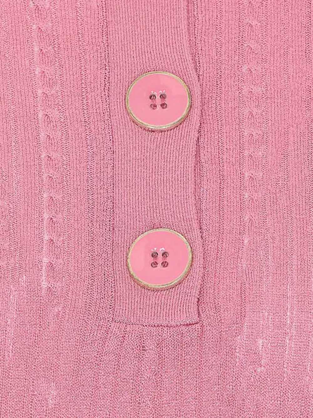 Liu Jo Button Short-sleeve T-shirt - Pink 
