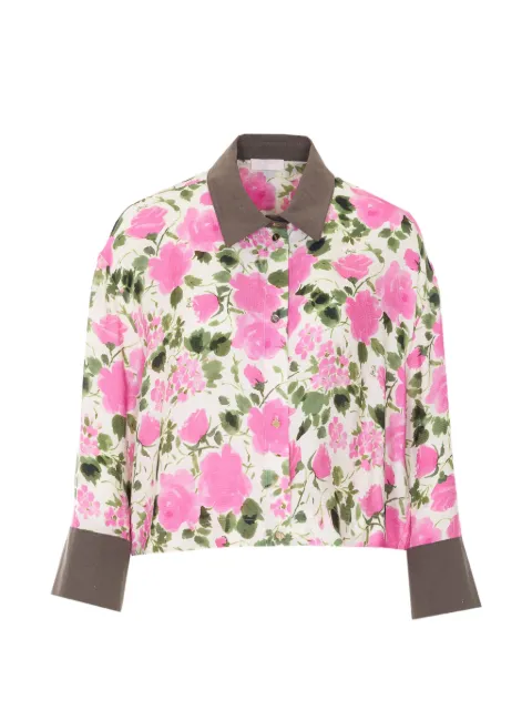 LIU JO floral print button shirt