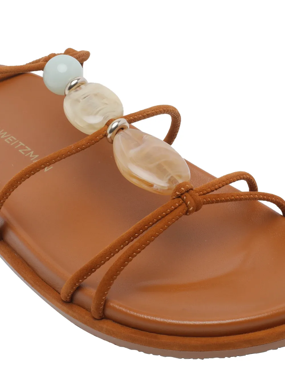 Stuart Weitzman Gewikkelde sandalen met kralen Bruin