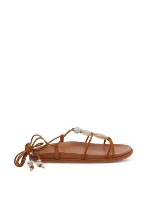 Stuart Weitzman sandalias cruzadas con cuentas