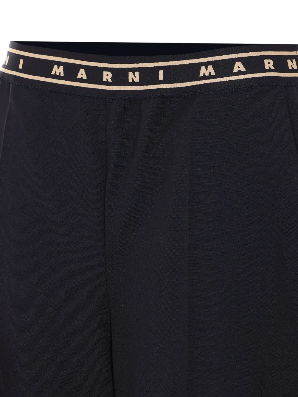 Marni Broek met elastische logoband Zwart