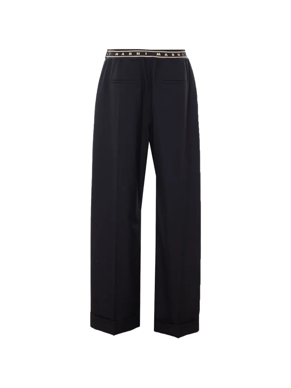  Marni Elasticated Logo-band Trousers - Black 