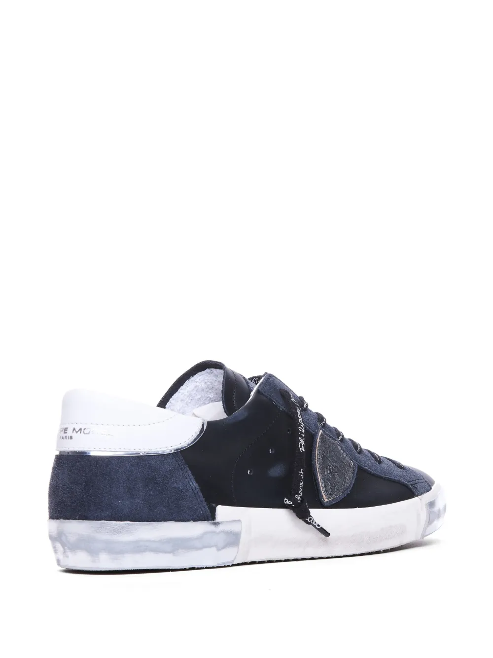 Philippe Model Paris logo round toe sneakers Blauw