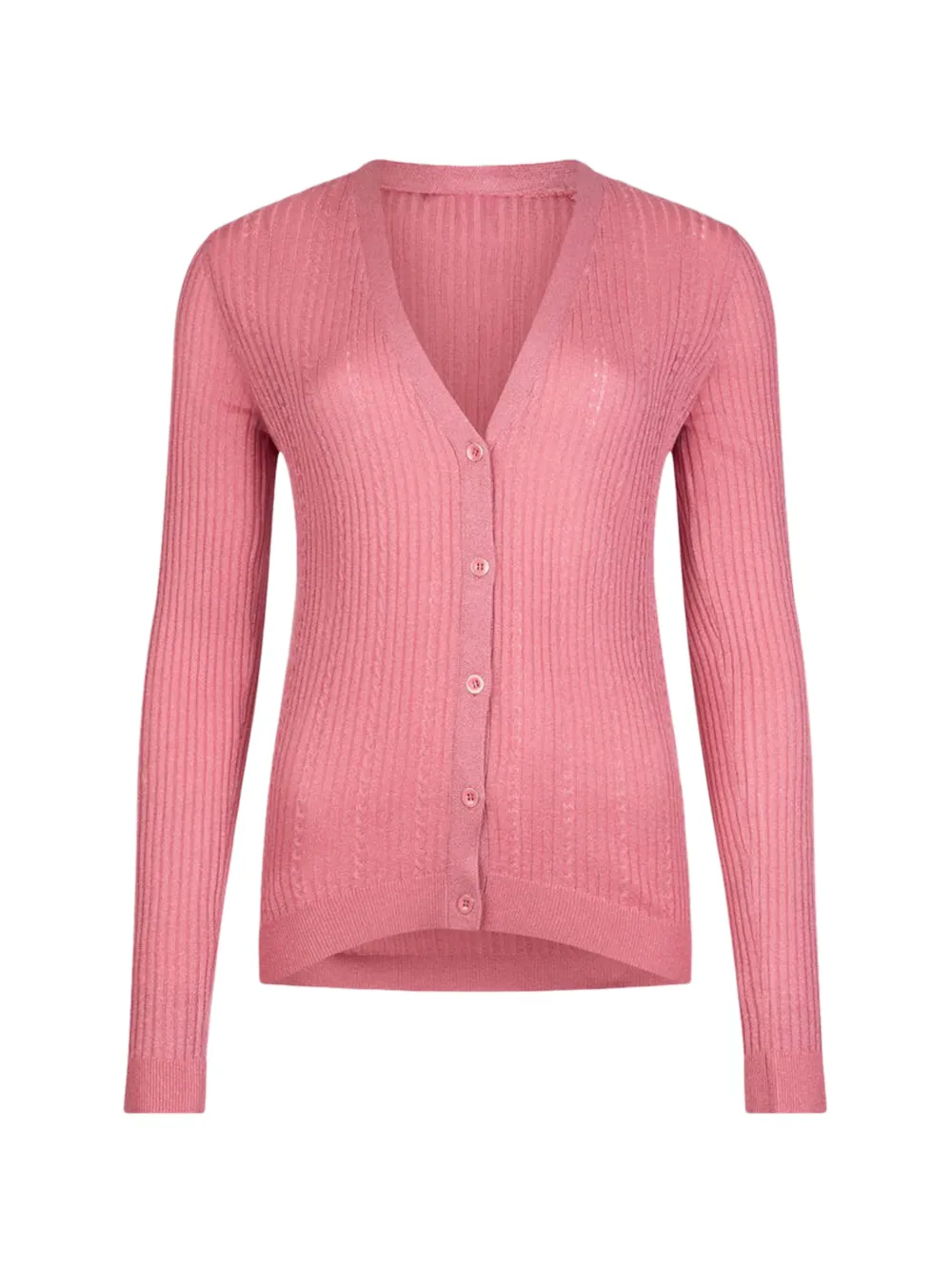 LIU JO button V-neck cardigan - Rosa