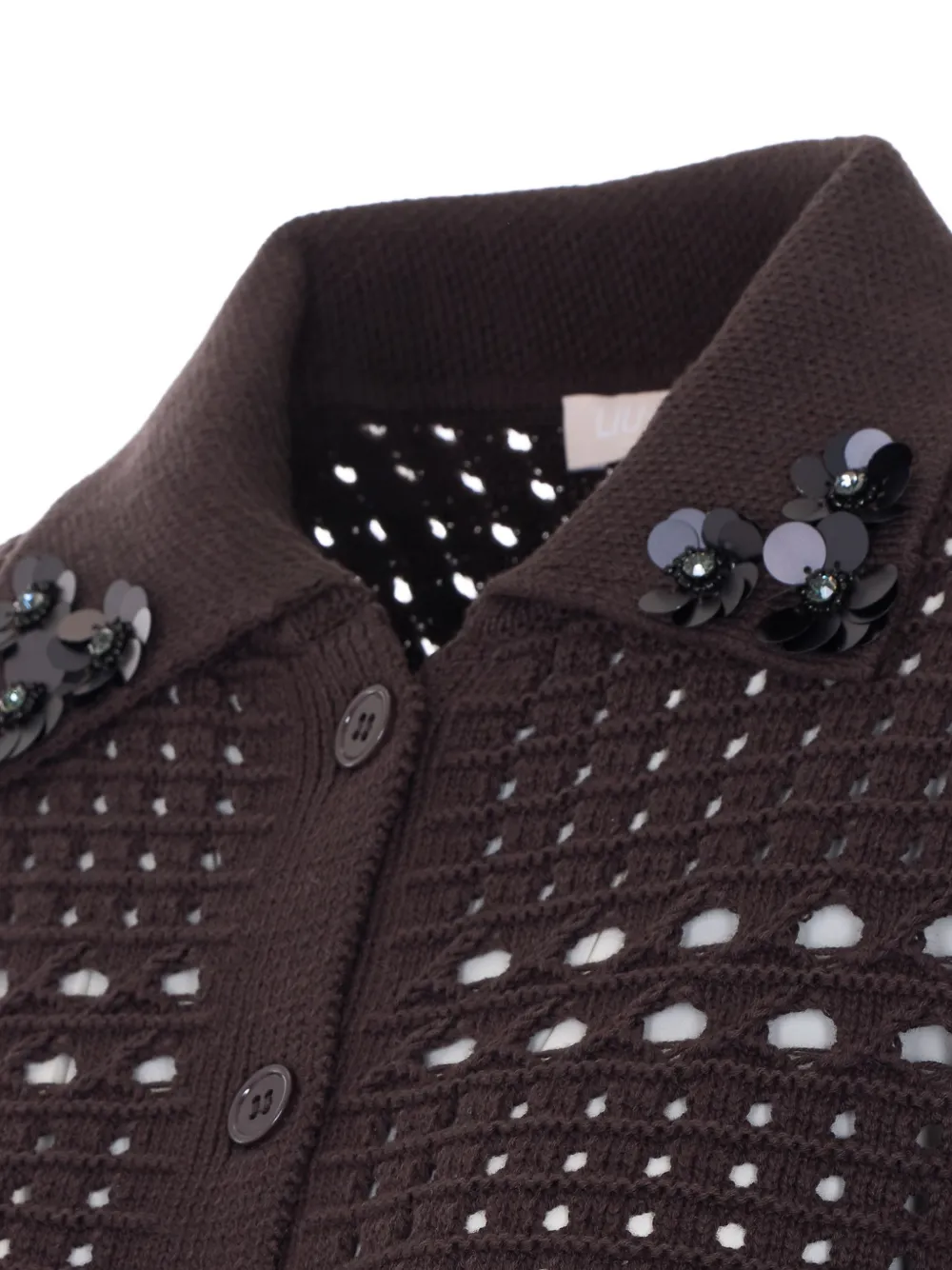  Liu Jo Sequin Knitted Cardigan - Brown 