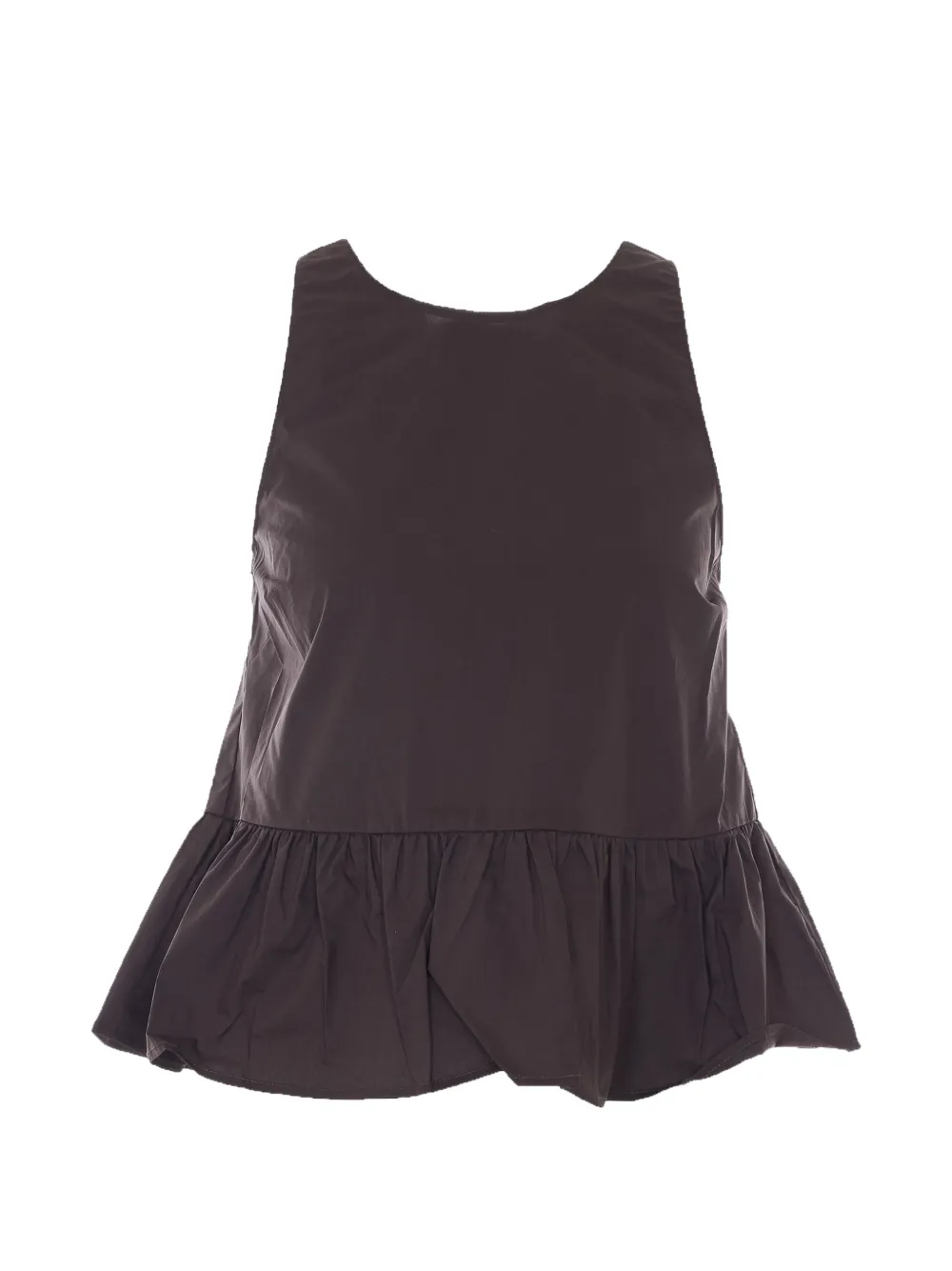 LIU JO bow-detail sleeveless top - Marrone