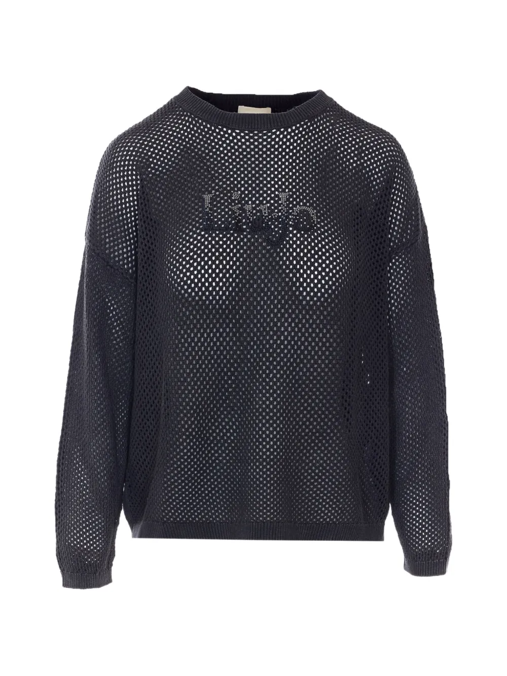LIU JO logo-detail crew-neck sweater - Nero