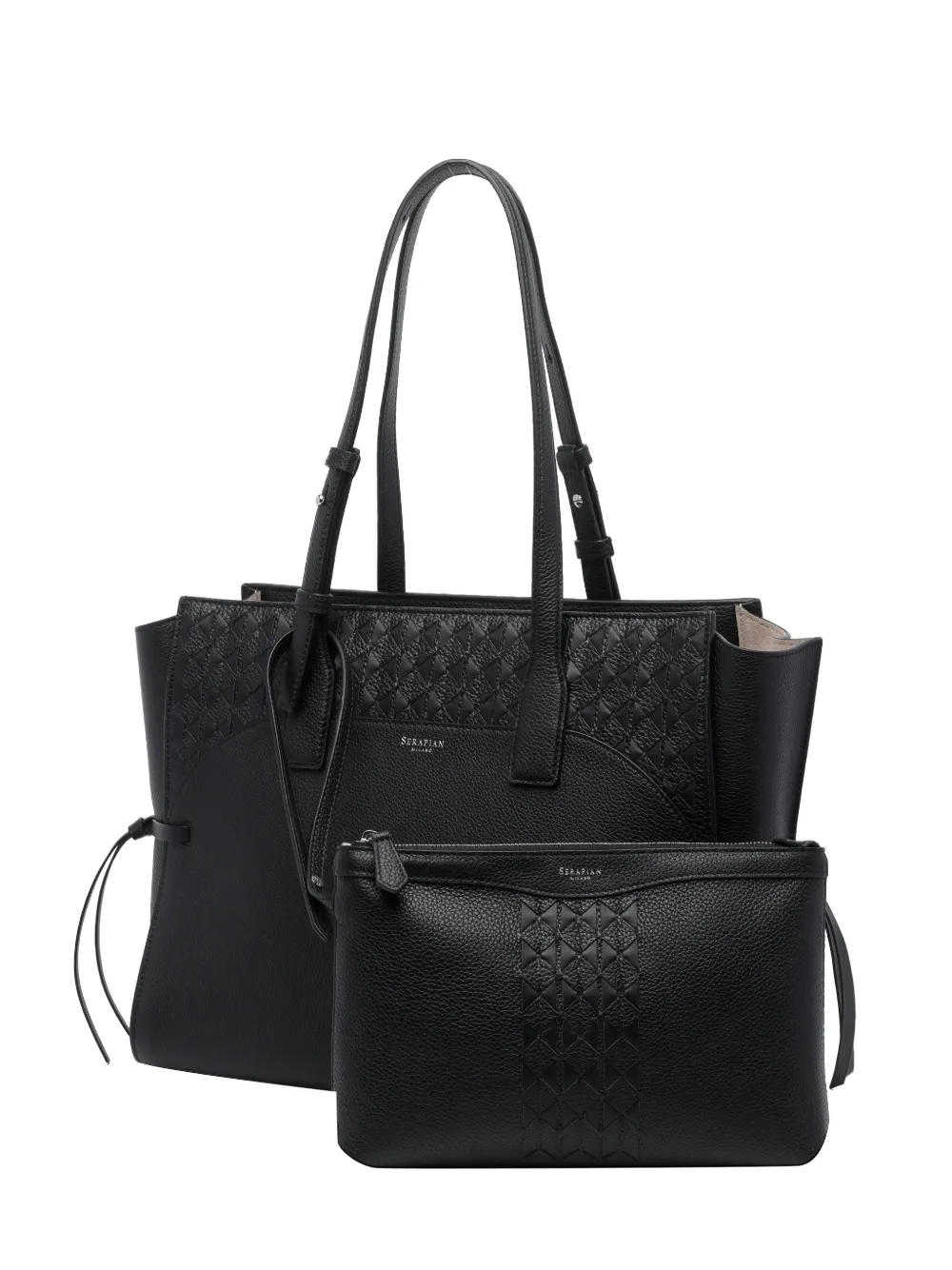 Serapian medium Maro shoulder bag - Nero