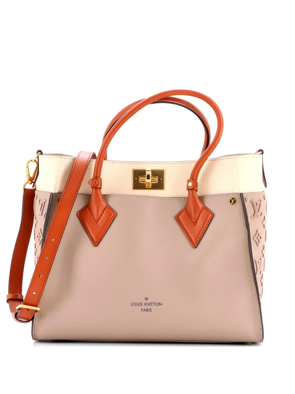 Louis Vuitton Pre-Owned On My Side Monogram Tuffetage Leather MM tote bag - Braun