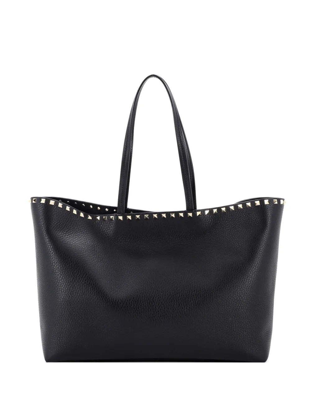 Valentino Garavani Pre-Owned Rockstud Shopper Leather Large tote bag - Nero