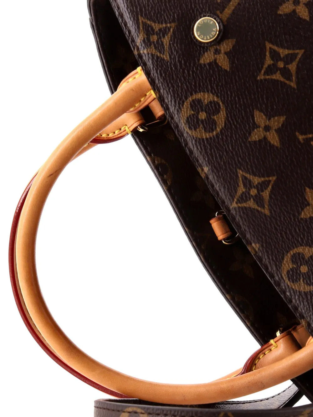 Louis Vuitton Pre-owned Montaigne Handbag Monogram Canvas MM Tote Bag in Brown, view 5