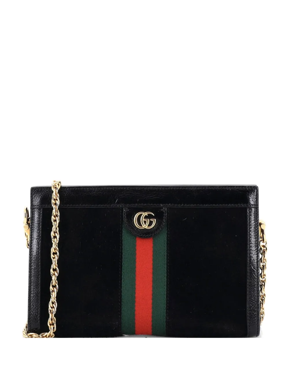 Gucci Pre-Owned Ophidia Chain Suede Small shoulder bag - Nero