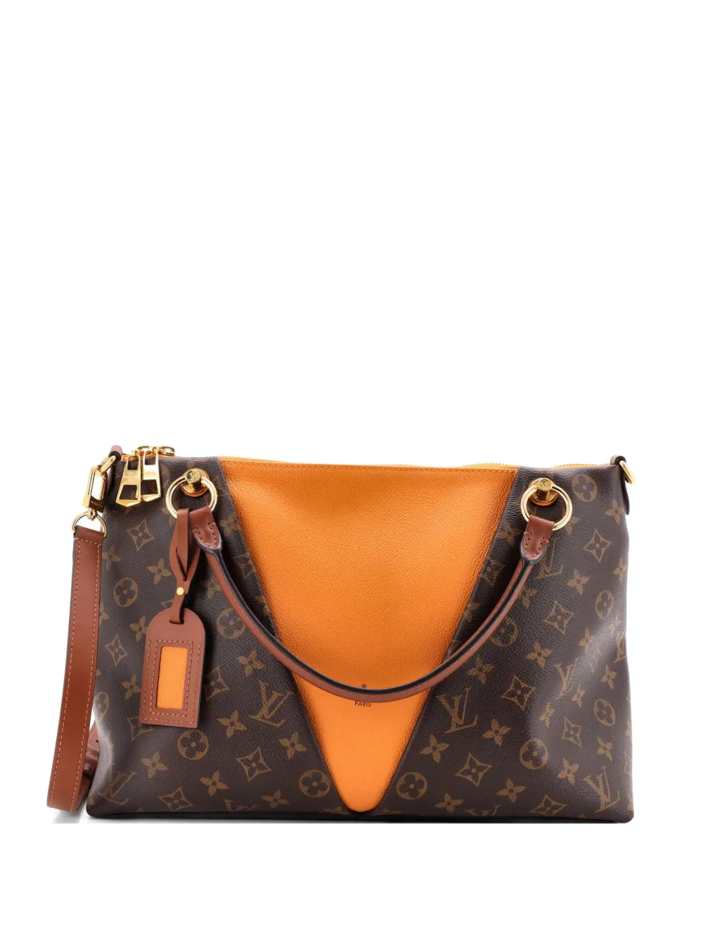 Louis Vuitton Pre-Owned V Tote Monogram Canvas and Leather MM shoulder bag - Marrone