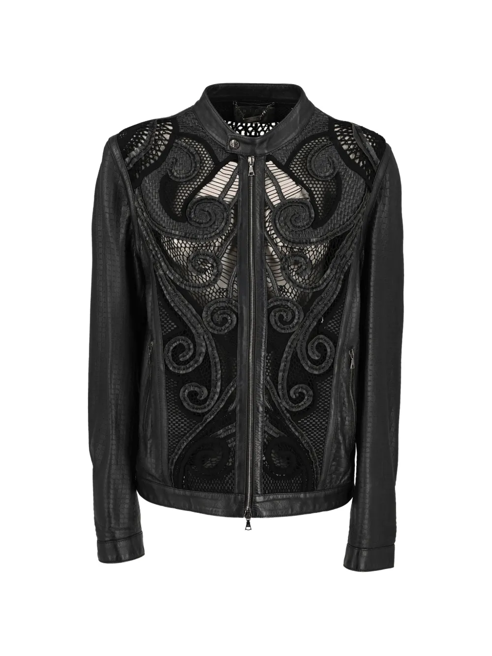 John Richmond Vintage Vintage embossed leather coat - Nero