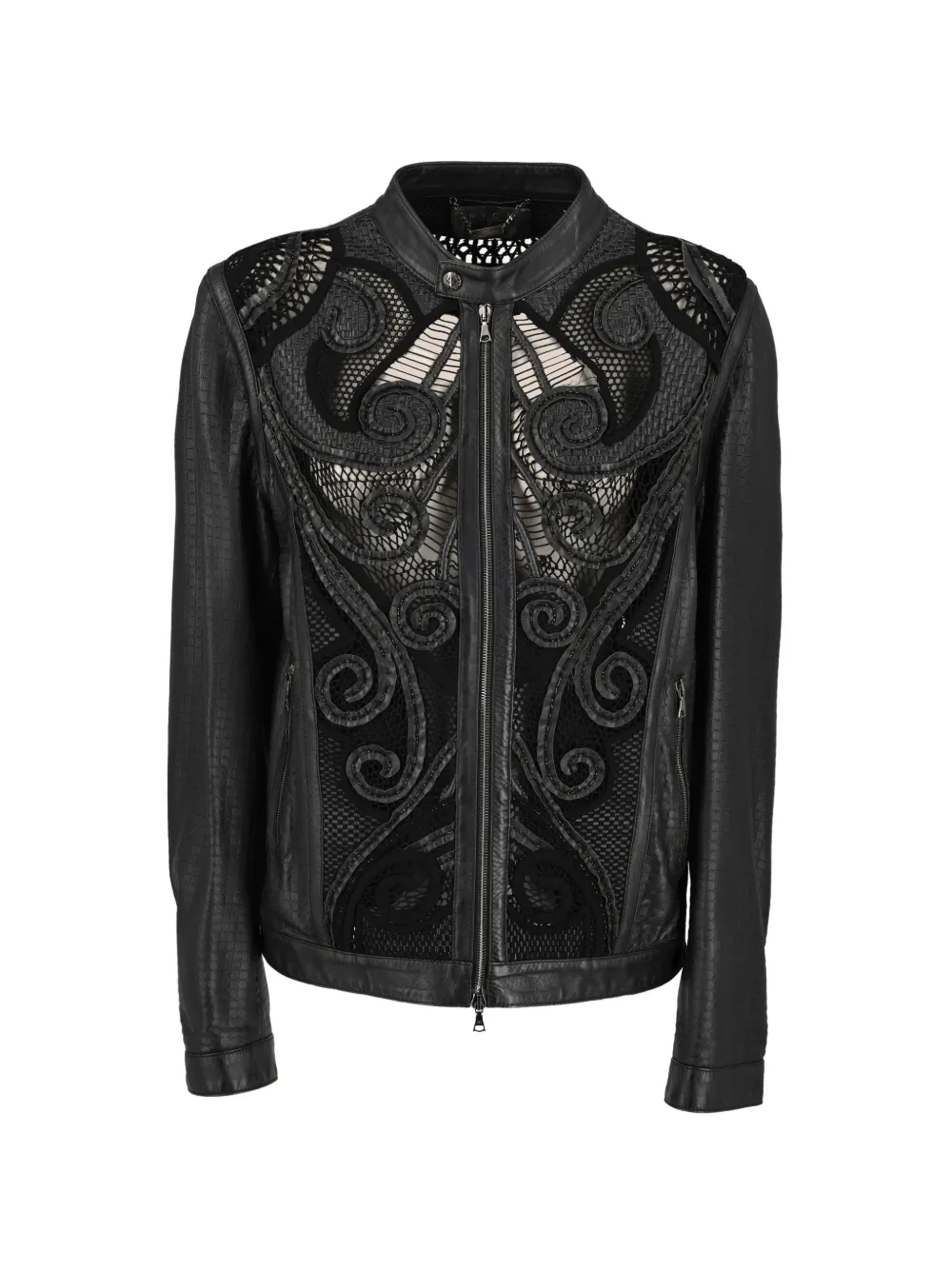 John Richmond Vintage Vintage embossed leather coat - Nero