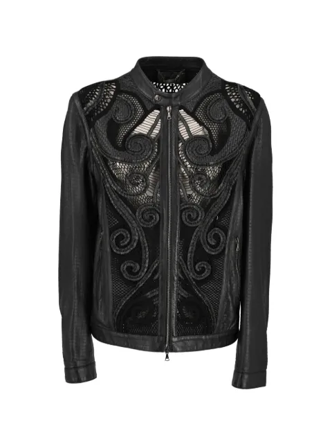 John Richmond Vintage Vintage embossed leather coat