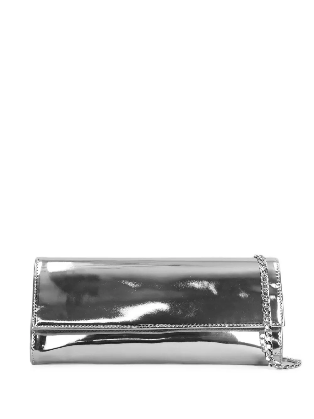 Castagna metallic-effect chain-strap shoulder bag - Argento