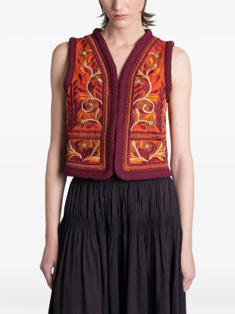Antik Batik Suna embroidered sleeveless jacket