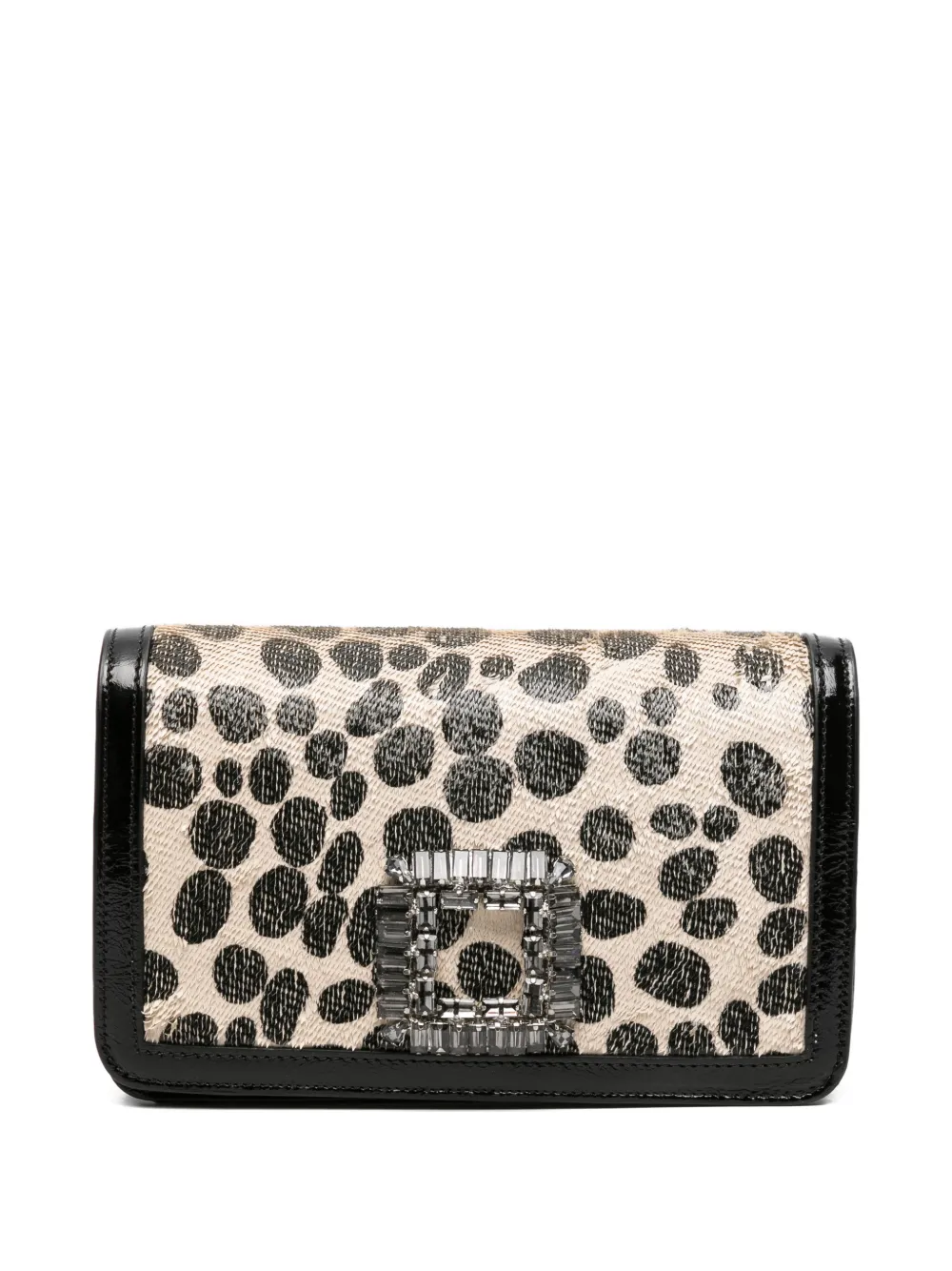 Roberto Festa crystal polka-dot shoulder bag - Nero