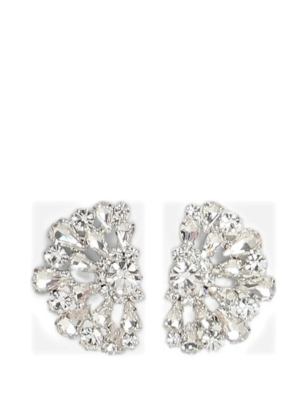 Magda Butrym crystal-embellished fan-shaped earrings - Argento