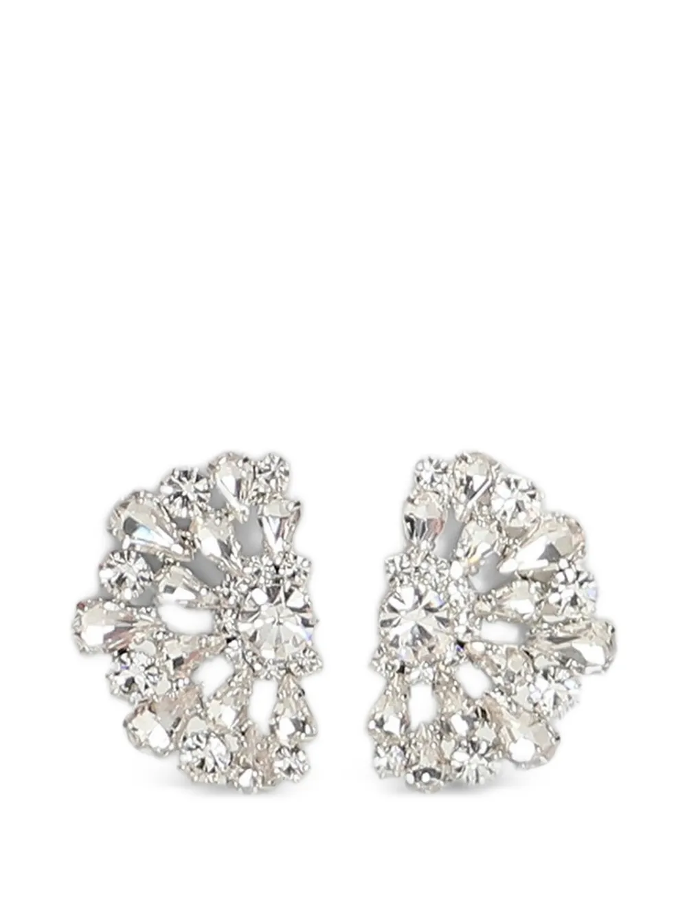 Magda Butrym crystal-embellished fan-shaped earrings - Argento