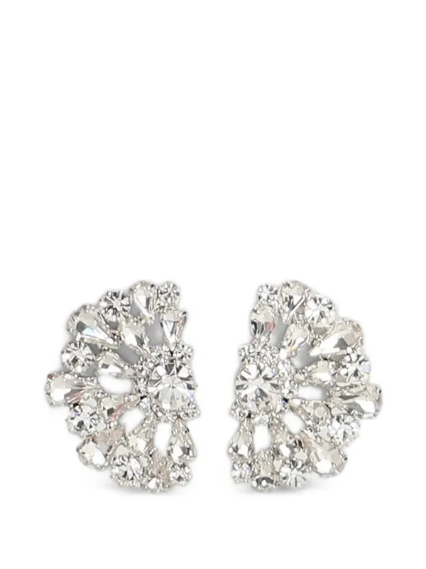 Magda Butrym Crystal-embellished Fan Earrings in Silver