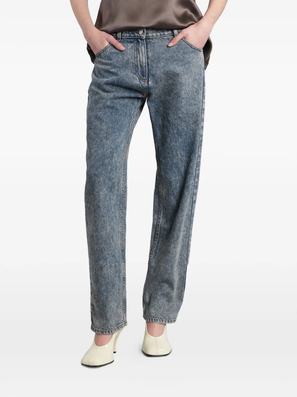 Magda Butrym straight-leg jeans - Blu