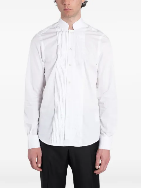 Tagliatore Ghandi pleated-bib wing-collar shirt