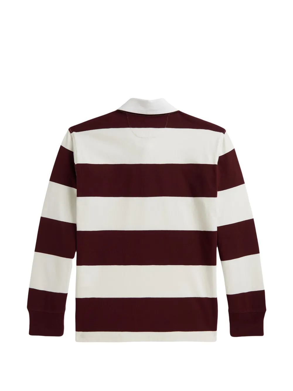 POLO RALPH LAUREN KIDS Gestreept katoenen rugbyshirt Rood