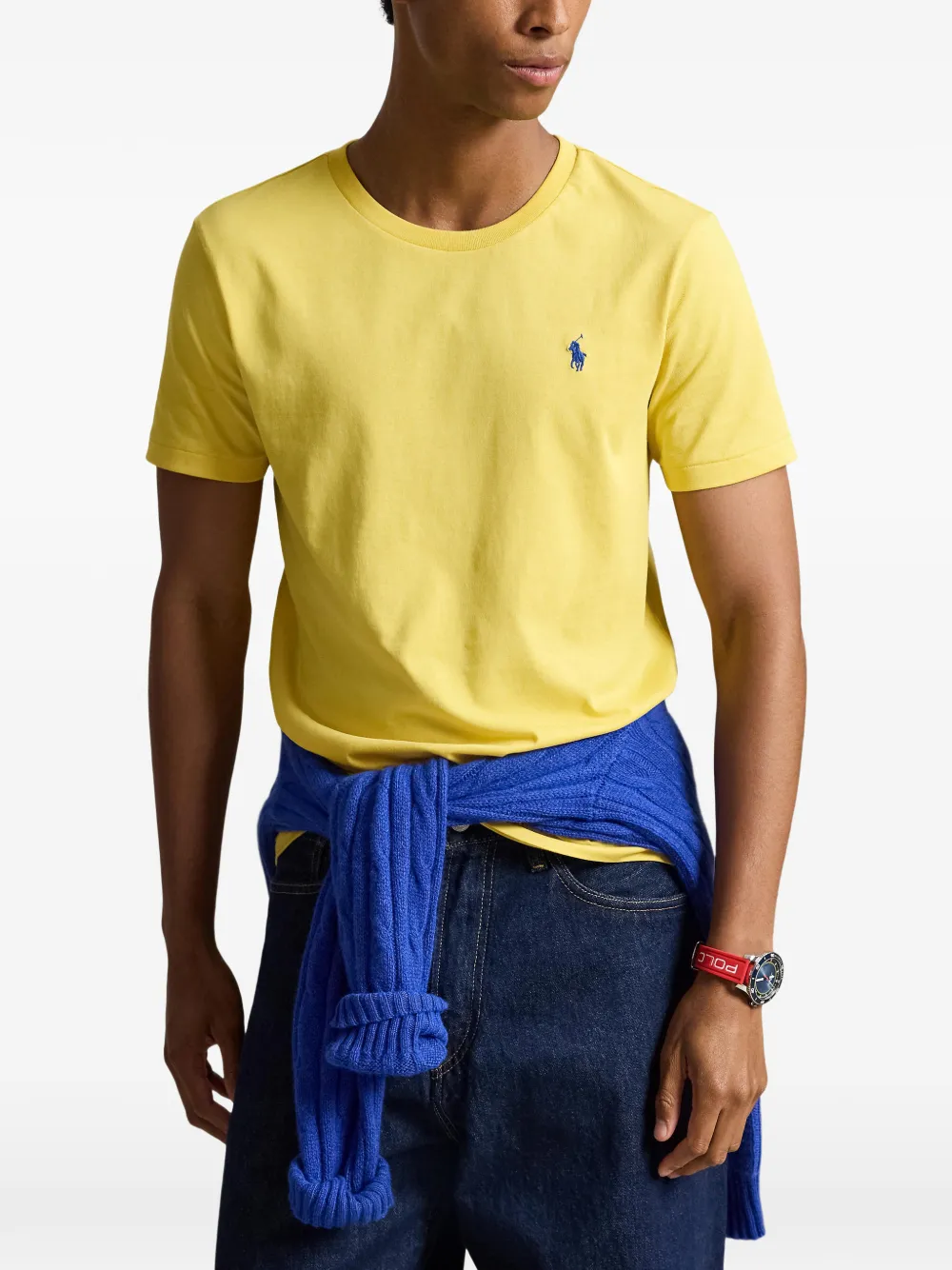 Polo Ralph Lauren Custom slim-fit jersey T-shirt met ronde hals Geel