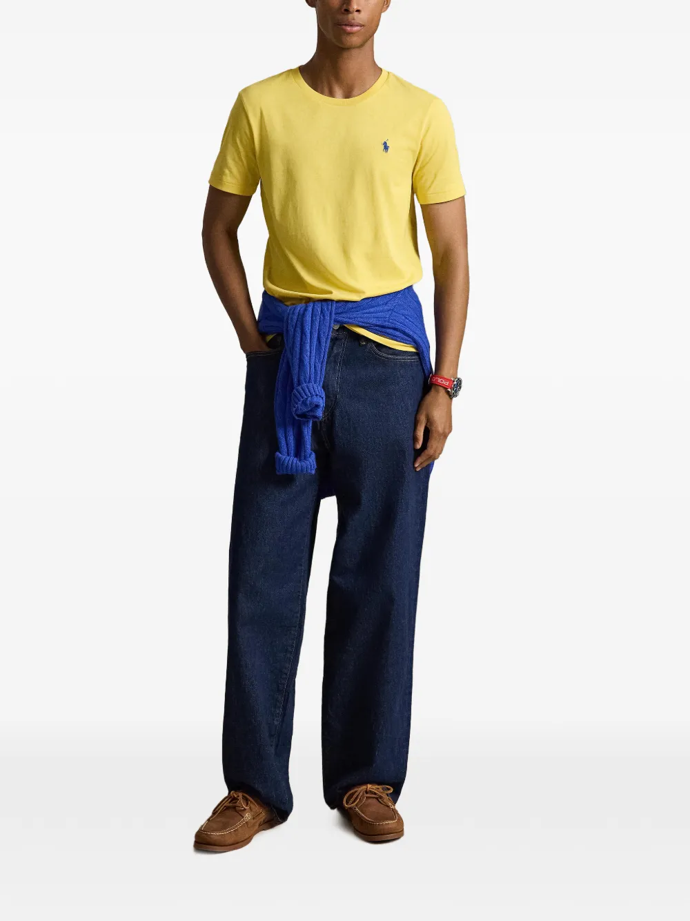 Polo Ralph Lauren Custom slim-fit jersey T-shirt met ronde hals Geel