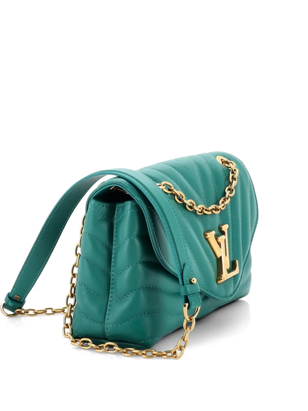 Louis Vuitton Pre-Owned New Wave Chain Bag NM Quilted Leather MM crossbody bag - Verde