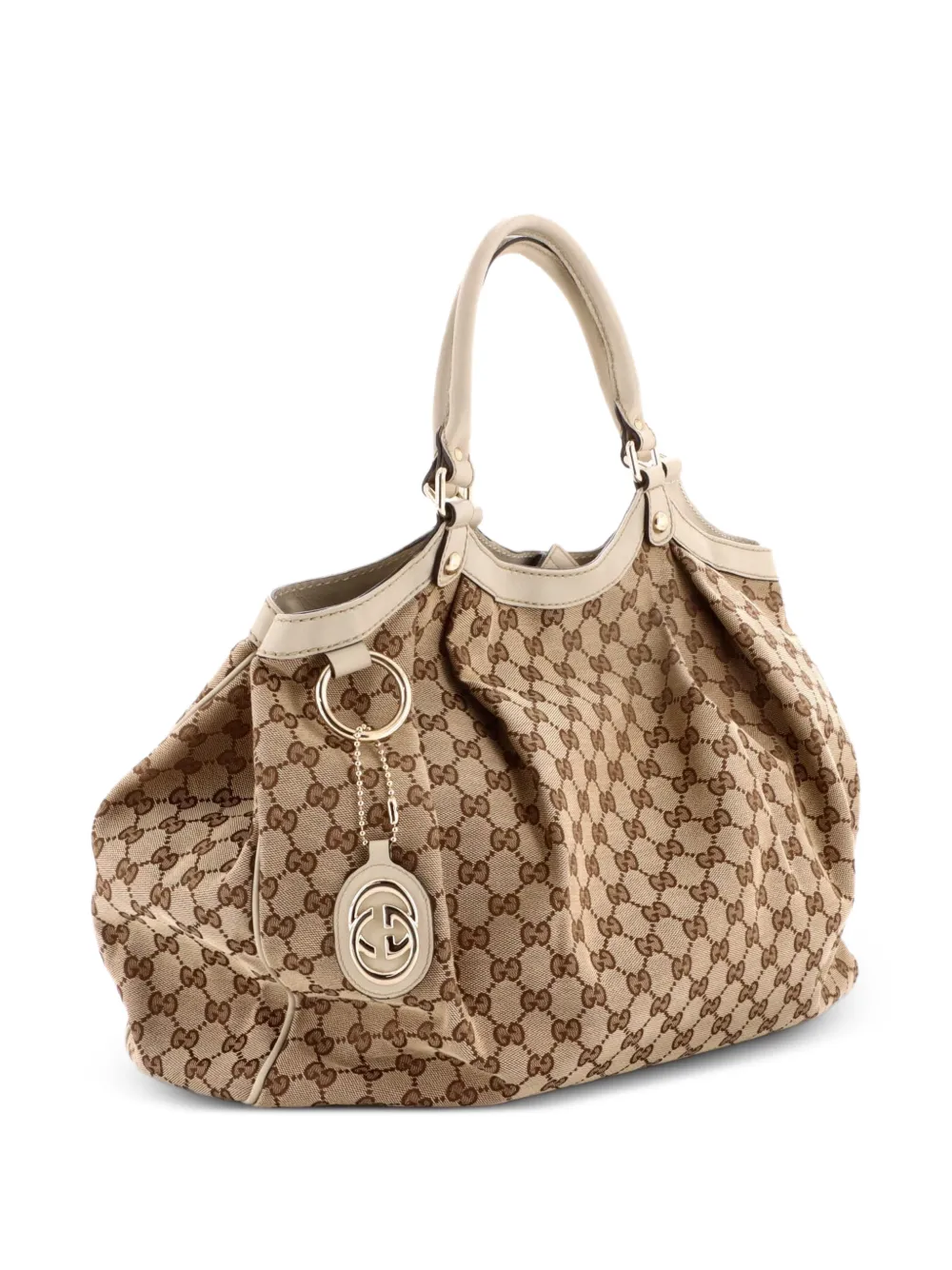  Gucci Pre-owned Grand Cabas Sukey En Toile Gg - Marron 