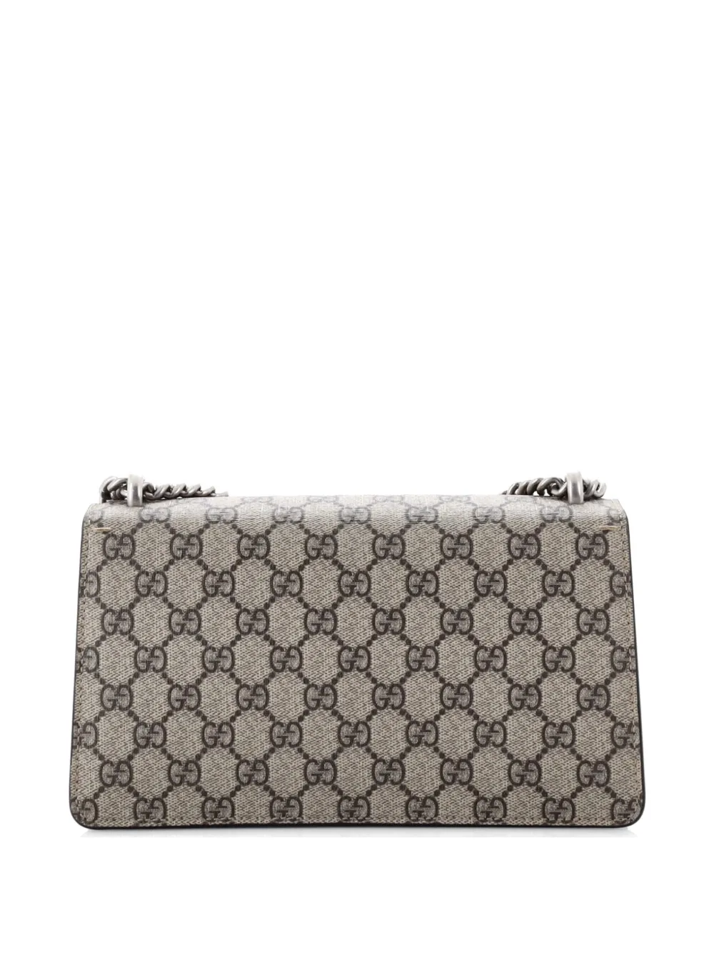  Gucci Pre-owned Dionysus Bag Gg Coated Canvas With Crystal Embellished Metal Small Shoulder Bag - Brown 
