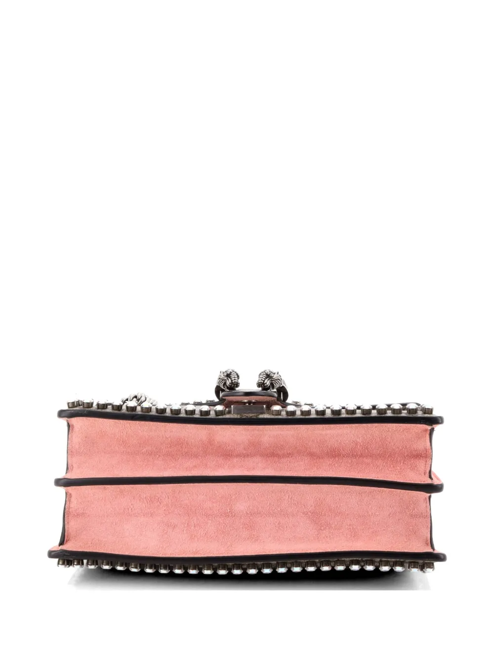 Gucci Pre-owned Dionysus Bag Crystal Embellished GG Coated Canvas Small Shoulder Bag in Brown, view 4