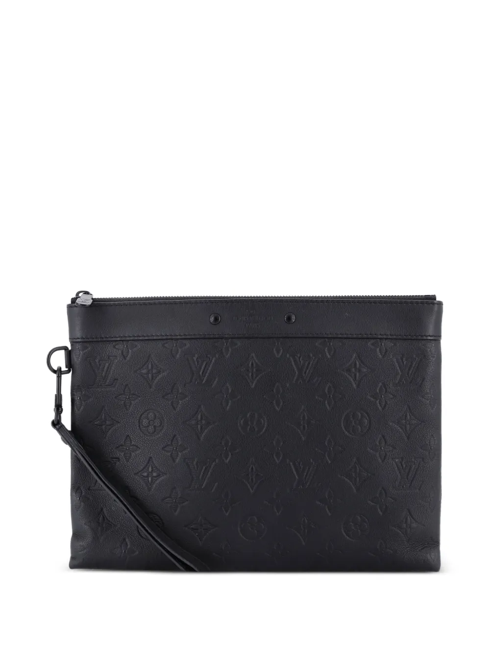 Louis Vuitton Pre-Owned Pochette To-Go Monogram Shadow Leather clutch bag - Nero