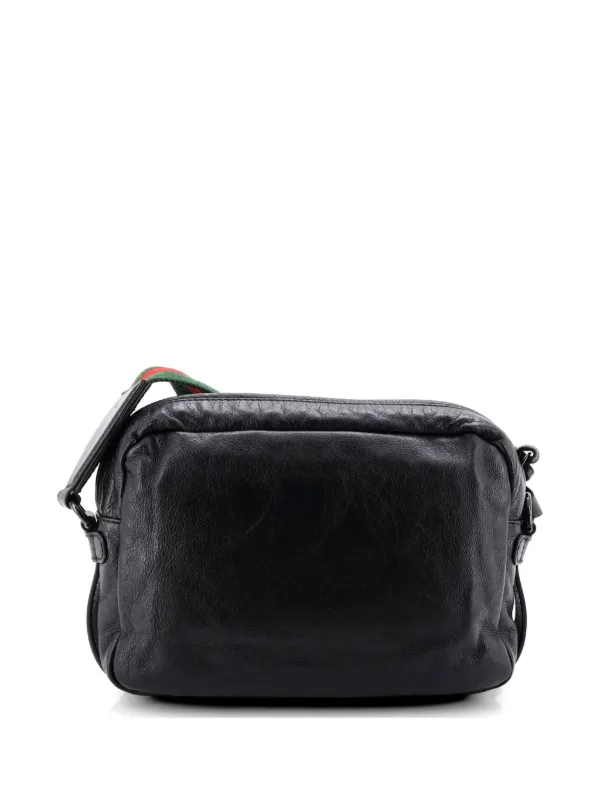 Gucci Pre-Owned トーナル ダブルG レザーショルダーバッグ | ブラック 