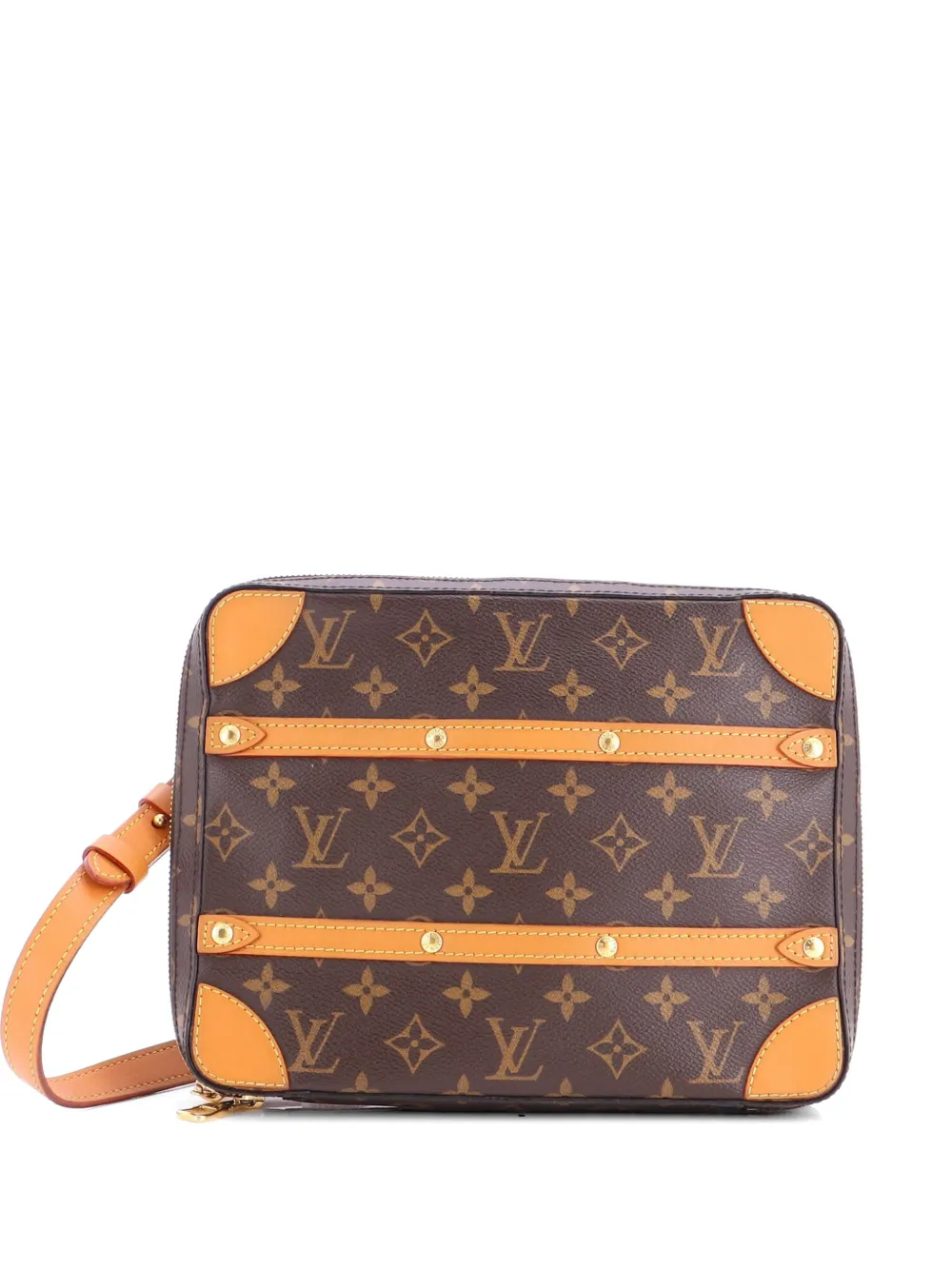 Louis Vuitton Pre-Owned Soft Trunk Messenger Bag Monogram Canvas PM crossbody bag - Marrone