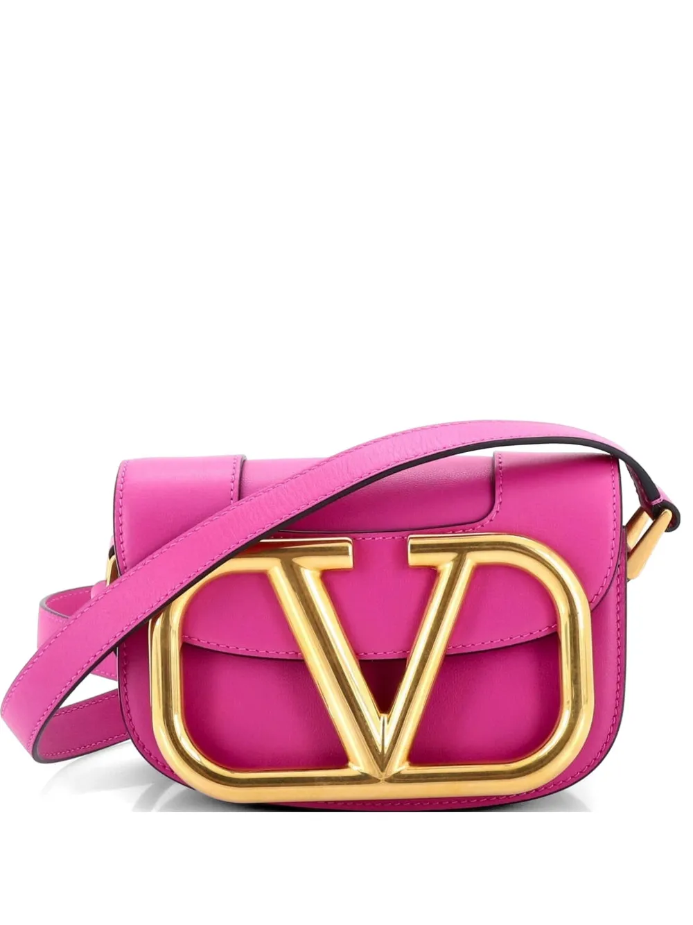 Valentino Garavani Pre-Owned Supervee Leather Small crossbody bag - Purple
