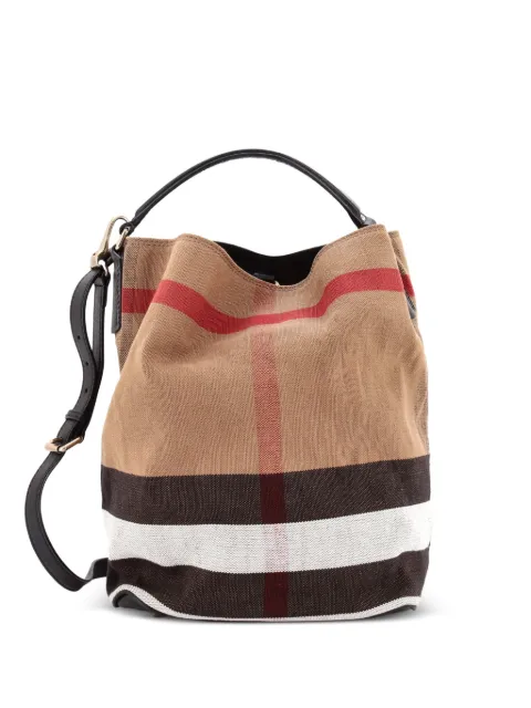 Burberry Pre-Owned Ashby Bag House Check Canvas Medium bucket bag