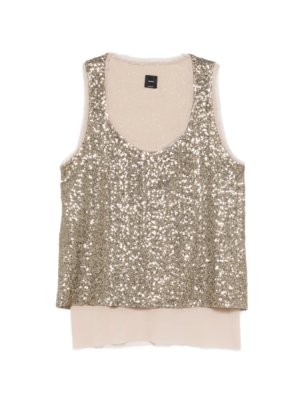 PINKO sequin-embellished layered top - Oro